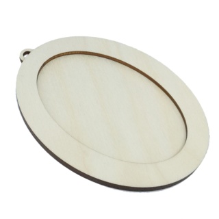 MDK Owal z rantem ze sklejki wymiary 95x70mm