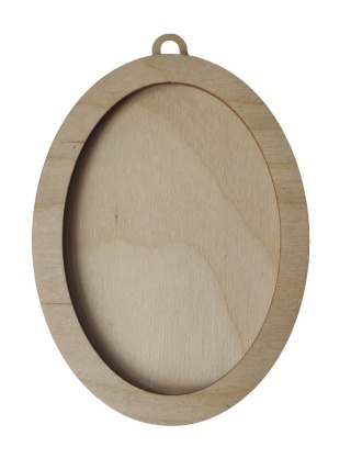 MDK Owal z rantem ze sklejki wymiary 95x70mm