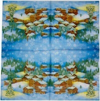 Serwetka nr. 1335 Winter village [33x33]