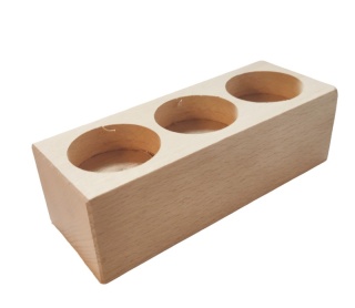 Świecznik drewniany na 3 podgrzewacze