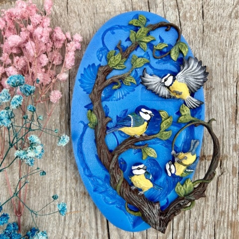 Forma silikonowa Mila Project Sikorki „Chirpy Chickadees” [FMP071]