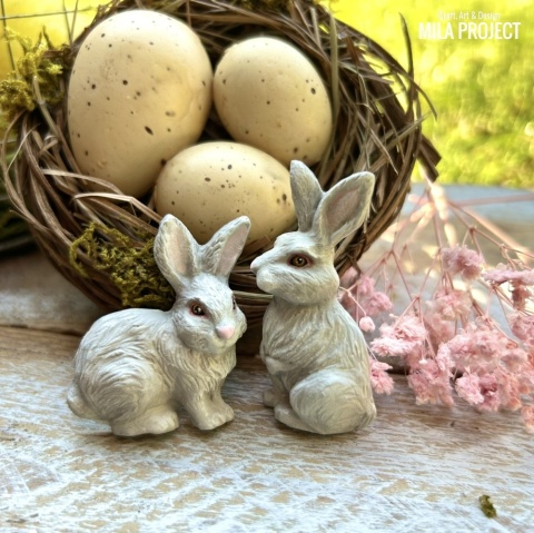 Forma silikonowa Mila Project Wielkanocne Zajączki „Happy Easter Bunnies” [FMP105]