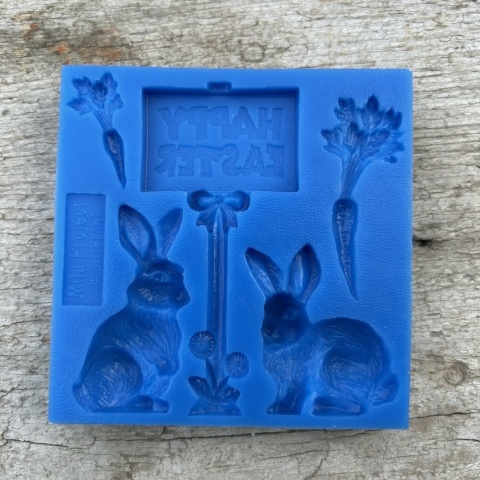 Forma silikonowa Mila Project Wielkanocne Zajączki „Happy Easter Bunnies” [FMP105]