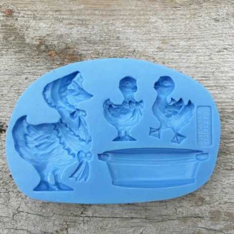 Forma silikonowa Mila Project Wielkanocne Bajkowe gąski i wanienka „ Geese with Tin Bath” [FMP107]