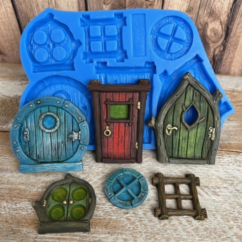Forma silikonowa Mila Project Bajkowe drzwi i okna “Fairytale doors” [FMP133]