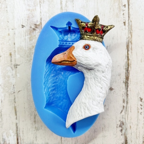 Forma silikonowa Mila Project Gęś w koronie „Royal Goose” [FMP068]