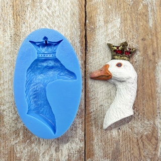 Forma silikonowa Mila Project Gęś w koronie „Royal Goose” [FMP068]