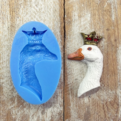 Forma silikonowa Mila Project Gęś w koronie „Royal Goose” [FMP068]