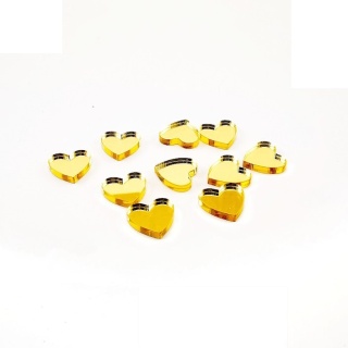 MDK64401 Serce 10x10mm - lustro złote - 10szt