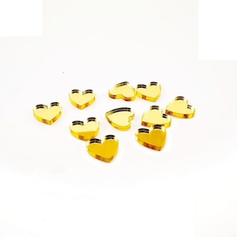 MDK64401 Serce 10x10mm - lustro złote - 10szt