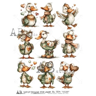 Papier ryżowy decoupage Abstudio A4 AB_7574