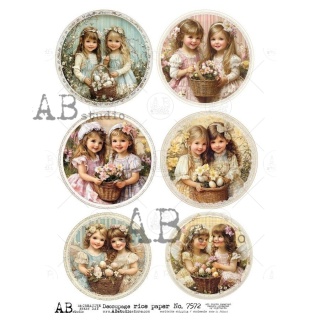 Papier ryżowy decoupage Abstudio A4 AB_75722