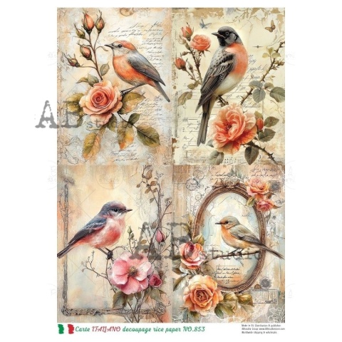 Papier ryżowy decoupage Abstudio Carte Itaiano A4 ABCI_853