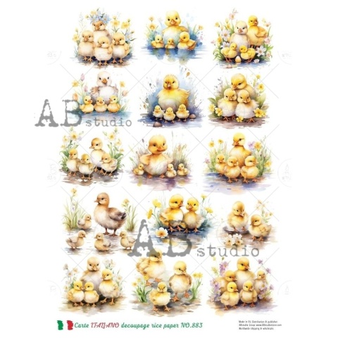 Papier ryżowy decoupage Abstudio Carte Itaiano A4 ABCI_883