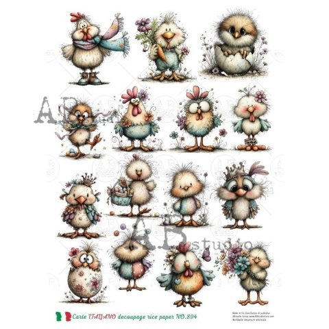 Papier ryżowy decoupage Abstudio Carte Itaiano A4 ABCI_894