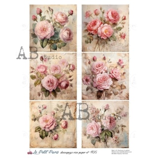 Papier ryżowy decoupage Le Petit Paris no 406 Abstudio A4 LPP0406