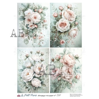 Papier ryżowy decoupage Le Petit Paris no 591 Abstudio A4 LPP0591