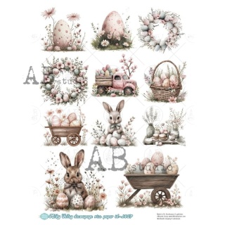 Papier ryżowy decoupage Milky Valley Abstudio A4 ABMV-1027