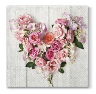 Serwetka nr. 3001 Serce róż [33x33]