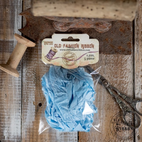 Zestaw wstążek Old Fashion Ribbon 5szt błękit OLDSZ-19
