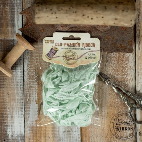 Zestaw wstążek Old Fashion Ribbon 5szt jasna mięta OLDSZ-32