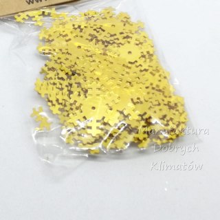 Cekiny śnieżynki duże -złote