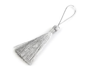 Chwost, frędzelek długość 5 cm - srebrny