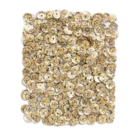 DP Craft CEKINY HOLOGRAFICZNE 9 MM, 15 G - ZŁOTE JASNE DPCE-070