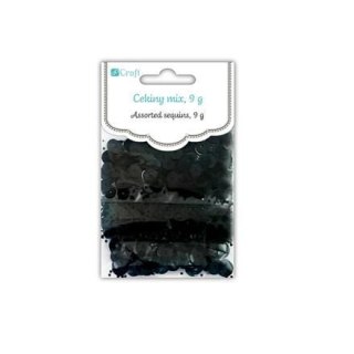 DP Craft CEKINY MIX 9 G - CZARNE 051 (1000szt)