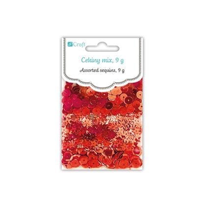 DP Craft CEKINY MIX 9 G - CZERWONE METALICZNE 055 (1000szt)
