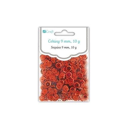 DP Craft CEKINY OKRĄGŁE, 10 G - CZERWONE METALICZNE DPCE-025