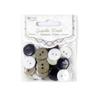 DP Craft GUZIKI 15 MM, 30 SZT, LATTE MOUSSE