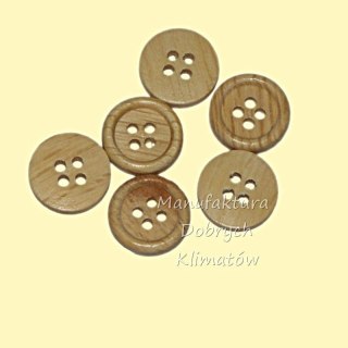 Guziczki drewniane 15mm - kpl, 6szt