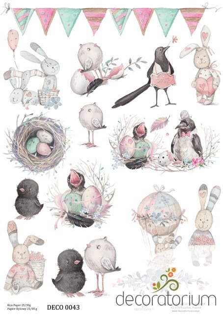 Papier ryżowy Decoratorium A4 DECO0043 Papier ryżowy Decoratorium A4 DECO0043