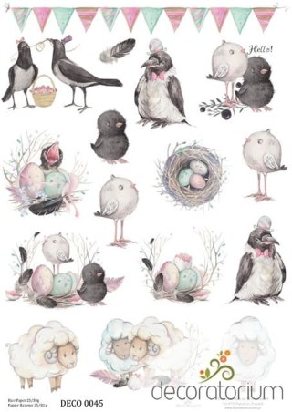 Papier ryżowy Decoratorium A4 DECO0045