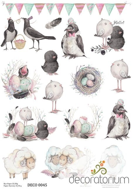 Papier ryżowy Decoratorium A4 DECO0045 Papier ryżowy Decoratorium A4 DECO0045