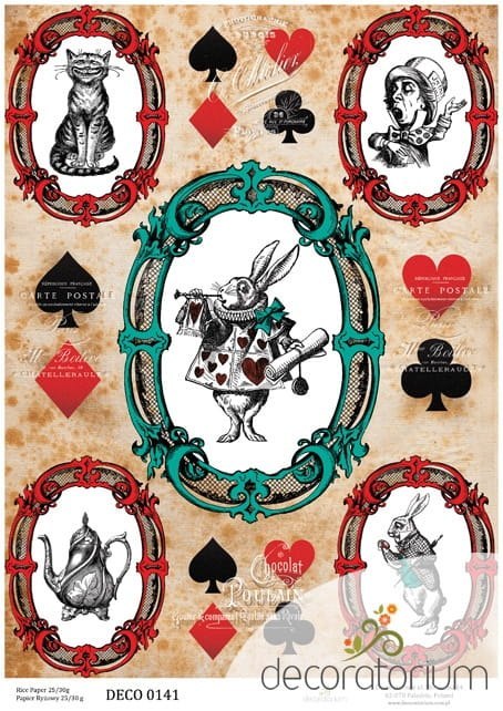 Papier ryżowy Decoratorium A4 DECO0141 Papier ryżowy Decoratorium A4 DECO0141