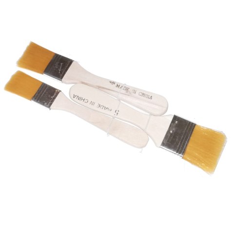 Pędzelki nylonowe szerokie płaskie kpl 3 szt CH