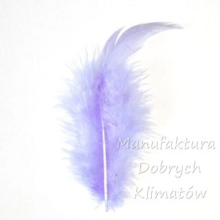 Piórka dekoracyjne jasny fiolet (46) - ok 190szt