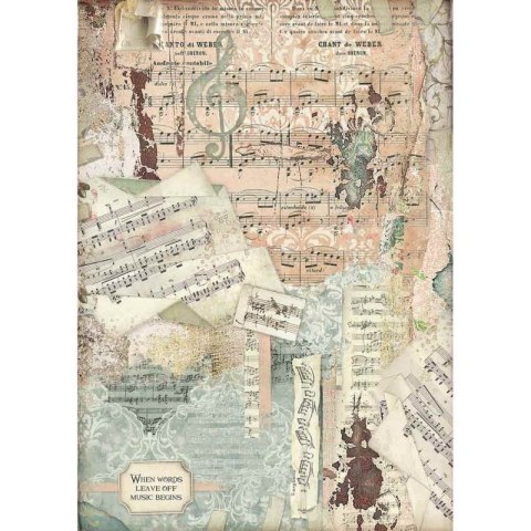 Stamperia Papier ryżowy A3 DFSA3057