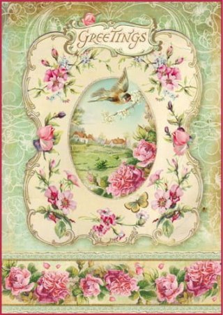 Stamperia Papier ryżowy A4 DFSA4095