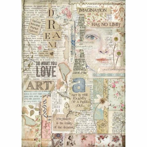Stamperia Papier ryżowy A4 DFSA4438