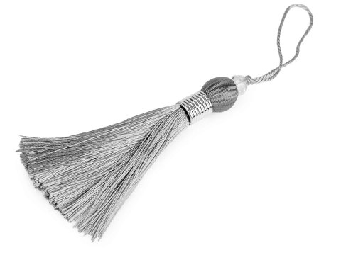 Chwost duży 14cm - srebrno - szary