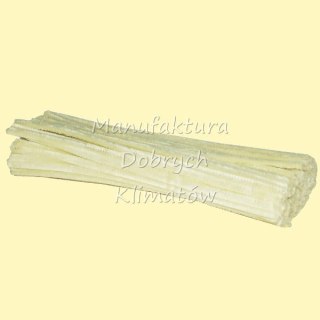 Druciki kreatywne - wyciory CHENILLE rozm,8mm 30cm/100szt - kolor Kremowy 28