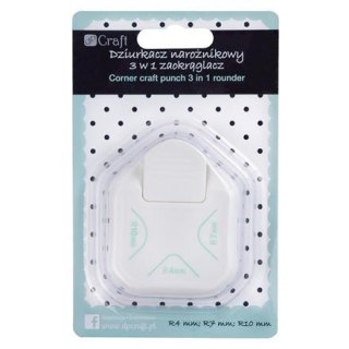Dziurkacz ozdobny narożnikowy 3 w 1 DPCraft - 005 zaokrąglacz