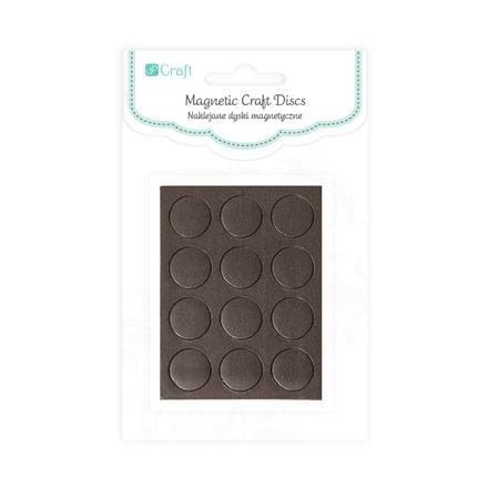 DPCraft NAKLEJANE DYSKI MAGNETYCZNE - 1,27 CM, 12 SZT DPMG-001