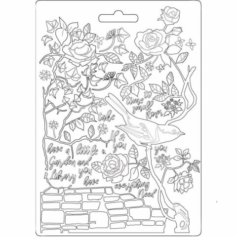 STAMPERIA - FOREMKA DO ODLEWÓW A5 HOUSE OF ROSES PNĄCA RÓŻA[K3PTA541]