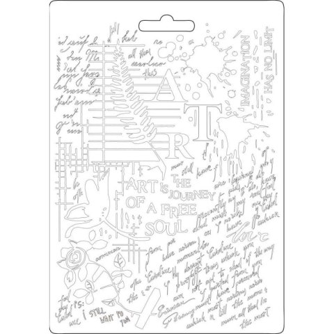 STAMPERIA - FOREMKA DO ODLEWÓW A5 IMAGINE ART NAPISY [K3PTA538]