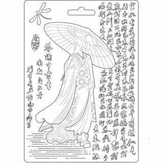 STAMPERIA - FOREMKA DO ODLEWÓW A5 ORIENTAL GARDEN GEJSZA[K3PTA542]
