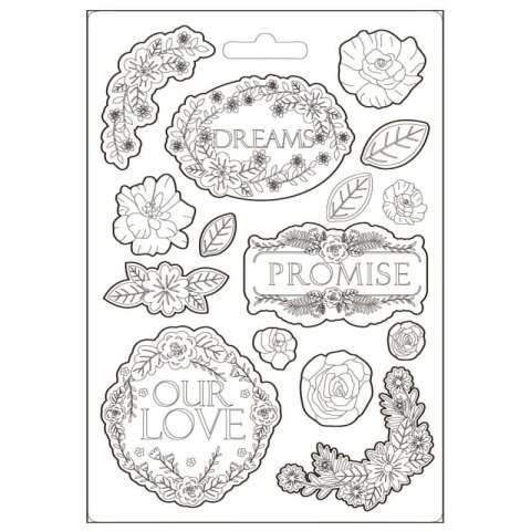 STAMPERIA - FOREMKA TEKSTURA A5 GARDEN OF PROMISES DREAMS[K3PTA5621]